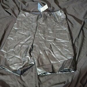 Abercrombie & Fitch Vegan Leather High Rise Shorts